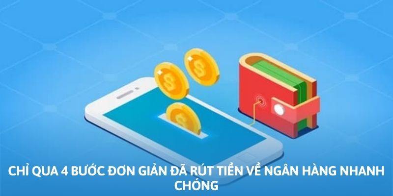 Chỉ qua 4 bước đơn giản đã rút tiền về ngân hàng nhanh chóng