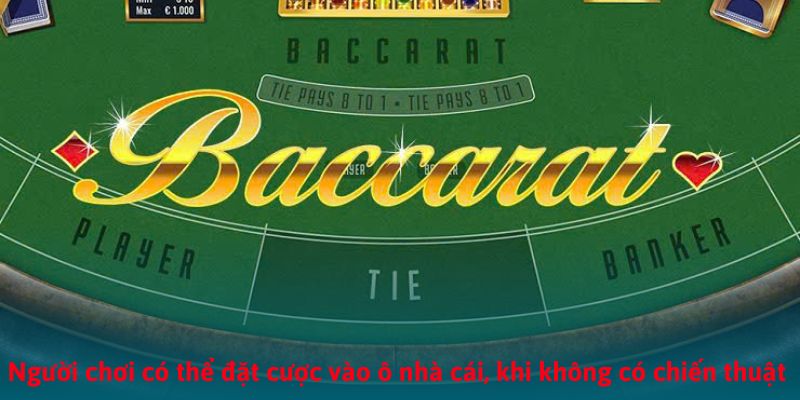 Người chơi có thể đặt cược vào ô nhà cái, khi không có bất cứ chiến thuật nào